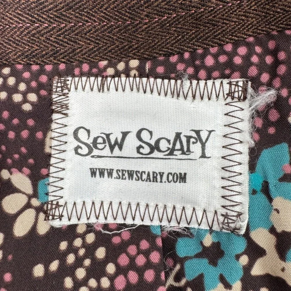 Sew Scary Long Sleeve Brown Bolero with Lace Trim size Medium - Picture 6 of 8